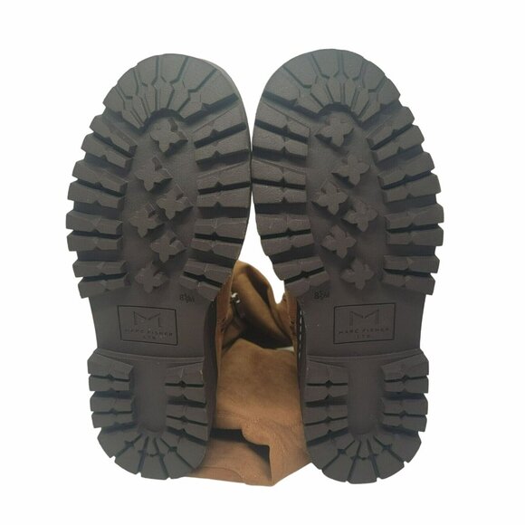 ❤️Marc Fisher LTD Over the Knee Faux Suede Boots Lug Sole Platform Western 8.5 - Picture 8 of 13